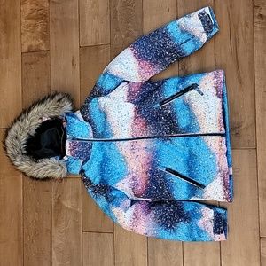 Roxy American Pie Insulated snowboard jacket color External Night. Size 10 Med